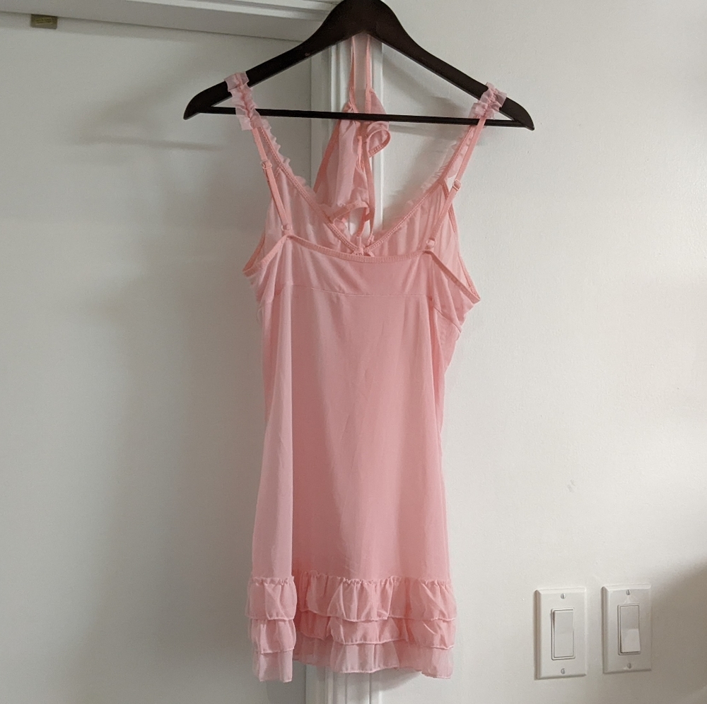 SOLD - Darling sheer babydoll negligee - Picture 2 of 4